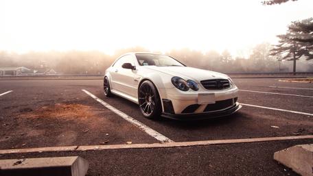 Sleek Mercedes Coupe in Morning Light wallpaper