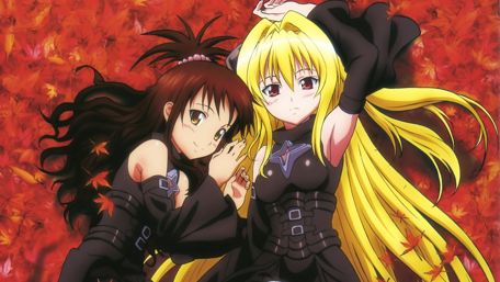 To Love-Ru Characters Amidst Autumn Leaves wallpaper
