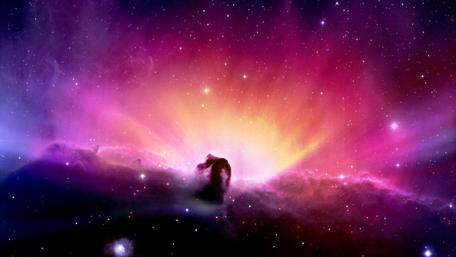 Celestial Dreamscape: Vibrant Cosmic Horizon wallpaper