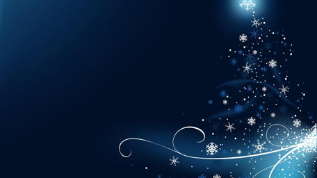 Snowflake Symmetry in Abstract Blue wallpaper