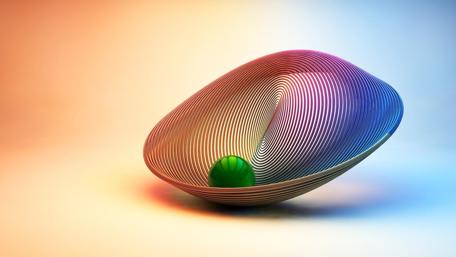Abstract Harmony in 3D Spheres and Spirals wallpaper