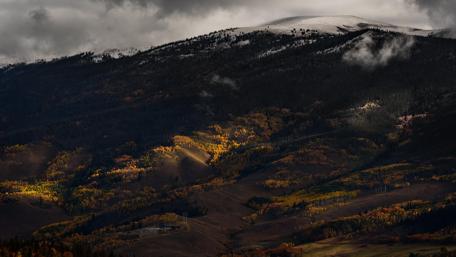 Majestic Snowy Hills and Vibrant Valleys wallpaper