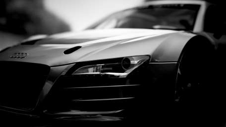 Sleek Audi R8 in Monochrome Elegance wallpaper
