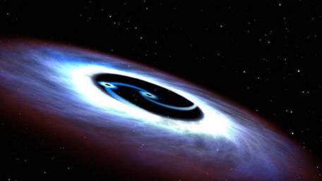 Captivating Cosmic Black Hole Artwork wallpaper