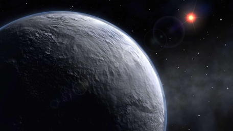 Mystical Earth-like Planet in Starry Cosmos wallpaper