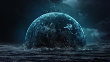 Floating planet wallpaper