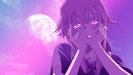 Yuno Gasai in Dreamy Moonlight Hues wallpaper