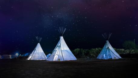 Starry Night Camping Adventure wallpaper