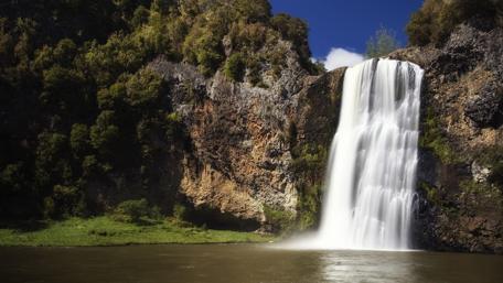 Hunua Falls Serenity in Nature's Embrace wallpaper
