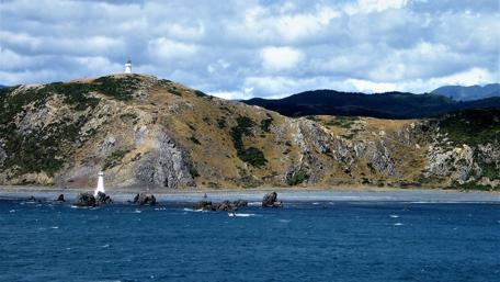 Serene Wellington Coastline with Lighthouse View wallpaper