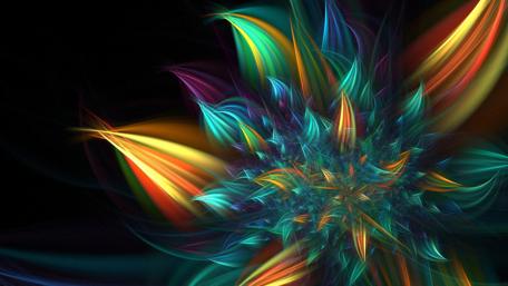 Vibrant Digital Bloom of Light wallpaper