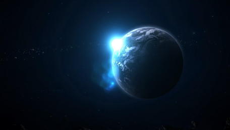 Earth's Glorious Dance in the Cosmos wallpaper
