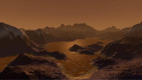 Mysterious Landscape of Titan's Surface wallpaper