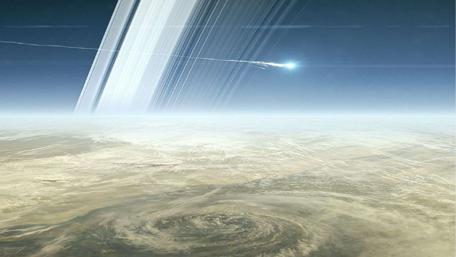 Saturn's Rings and Distant Horizons Glimpse from Cassini Mission wallpaper
