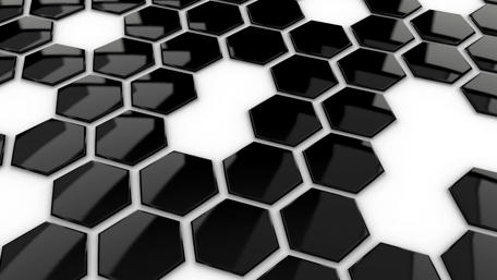 Hexagonal Harmony in Monochrome Shades wallpaper