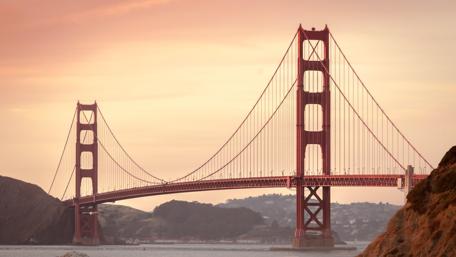 Golden Gate Bridge at Dawn Magic wallpaper