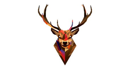 Geometric Elegance of a Majestic Stag wallpaper
