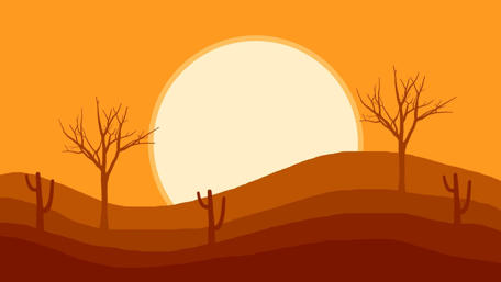 Sundown in a Desert Landscape wallpaper
