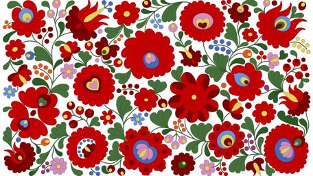 Matyo Folk Art Kaleidoscope 4K Wallpaper wallpaper
