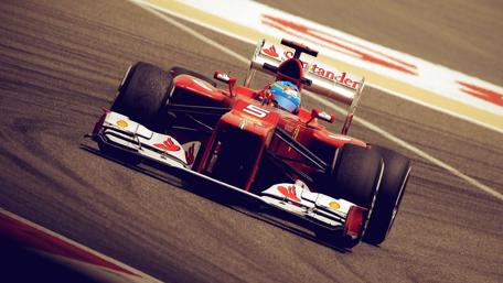 Red Racing Feat in Motion wallpaper