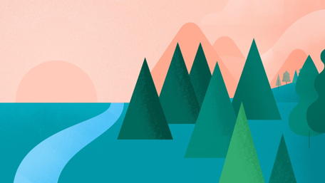 Serene Abstract Landscape Wallpaper wallpaper