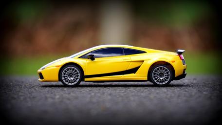 Stunning Yellow Lamborghini Toy in 4K Resolution wallpaper