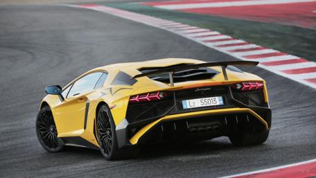 Sleek Lamborghini Aventador on the Track wallpaper