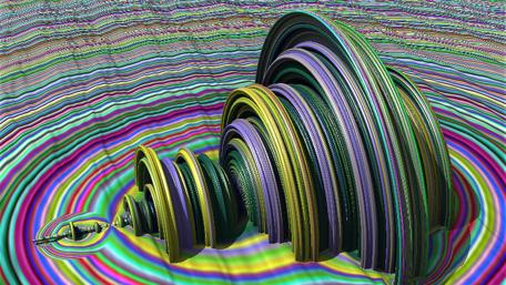 Vibrant Fractal Waves in Motion wallpaper