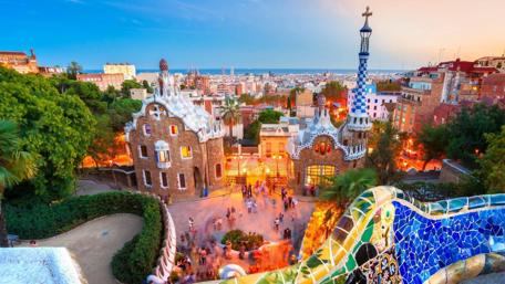 Park Güell from Gaudi House - Barcelona, Spain wallpaper