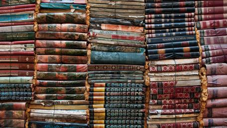 A Ladder of Knowledge in Vintage Books wallpaper