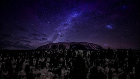 Milky Way Over Majestic Landscape wallpaper