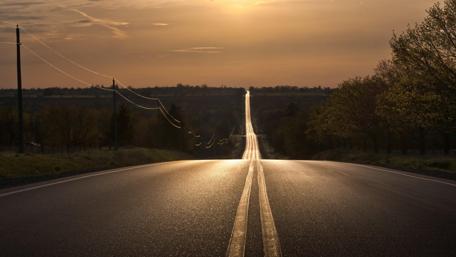 Endless Journey on the Open Highway wallpaper