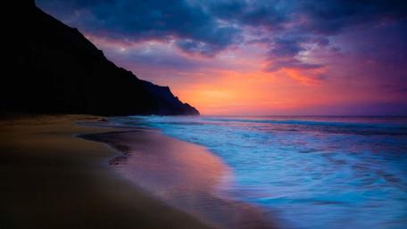 Sunset Serenity by the Coastline wallpaper