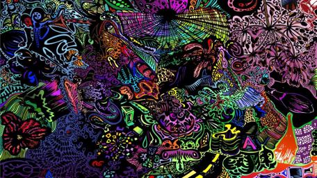 Psychedelic Dreamscape Magic wallpaper