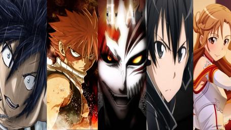 Anime Legends Unite in Epic Mosaic wallpaper