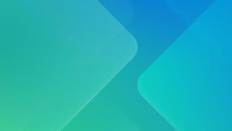 Innovative Blue and Green Geometric Fusion wallpaper
