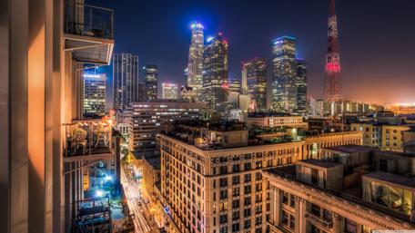 Los Angeles City Lights at Night wallpaper