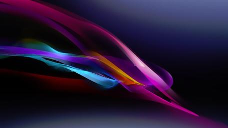 Vivid Abstract Waves of Color wallpaper