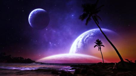 Dreamy Starlit Seashore Escape wallpaper
