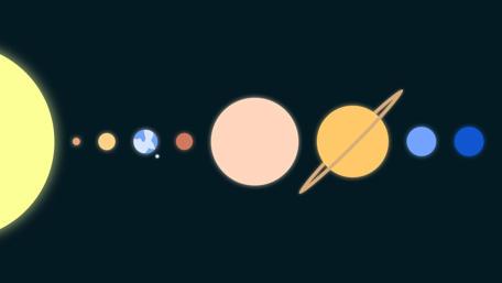 Solar System Symphony in Minimalist Art Style wallpaper