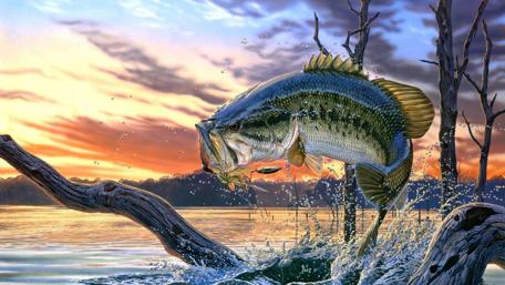 Majestic Leap of the Fantasy Fish wallpaper