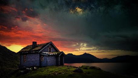 Sunset Serenity by the Lake wallpaper