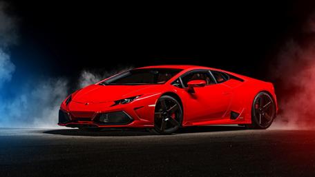 Striking Red Lamborghini Huracan in 4K wallpaper