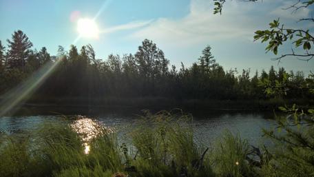 Tranquil River at Dusk wallpaper