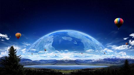 Futuristic Fantasy Skyworld Adventure wallpaper