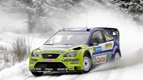 Winter Rally Ford in Action Moments of Speed and Thrill wallpaper