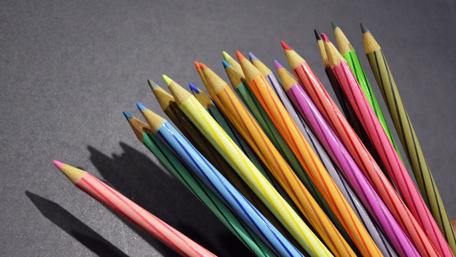 Vibrant Array of Colored Pencils for Inspiration wallpaper