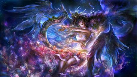 Angelic Symphony in a Dreamlike Realm wallpaper