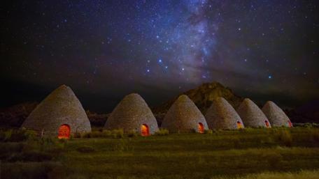 Starry Night Over Ward Charcoal Ovens wallpaper