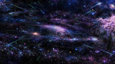 Galactic Explosion in Vibrant Cosmos wallpaper